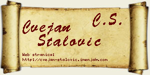 Cvejan Stalović vizit kartica